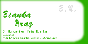 bianka mraz business card