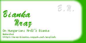 bianka mraz business card